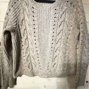 Cozy Beige Cable Knit Sweater